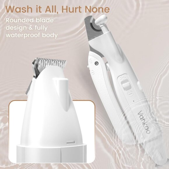 2 in 1 Dog & Cat Nail Clippers with LED, Splash Guard, Rechargeable, Waterproof - Picture 3 of 6